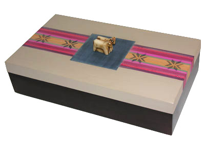 Hand Painted, Decorative Boxes ,With Sterling Silver Application