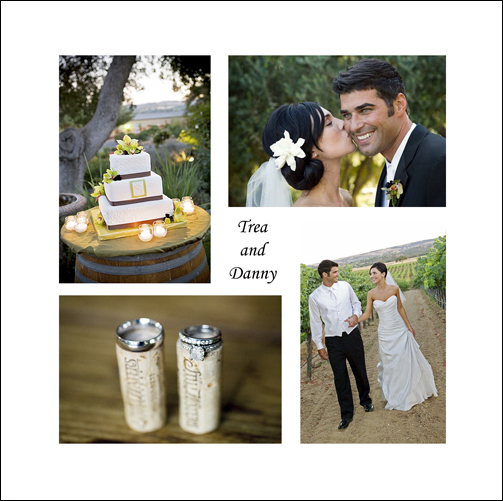 Square Quad Jigsaw Wedding Thank You Card