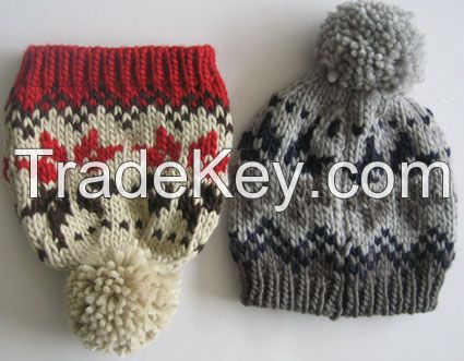 ACRYLIC/COTTON KNITTED HATS, FASHION HATS, BERETS