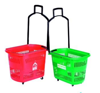 plastic shopping trolley