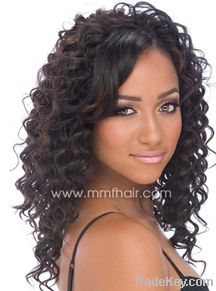 lace front wig of deep curl