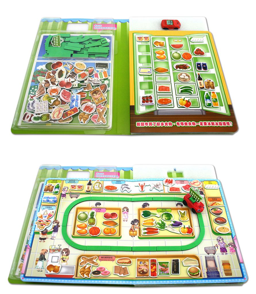 Food Supermarket - Railcar Magnetic Game Book