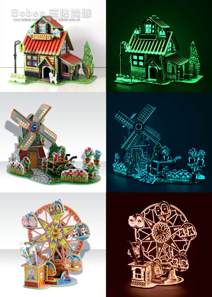 3d Diy Windmill Grow In The Dark Puzzle Jigsaw Toys