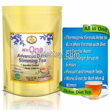 All in One Detox Tea. Appetite Control Diet Tea for Weight Loss, Detox, Cleanse, Energy.