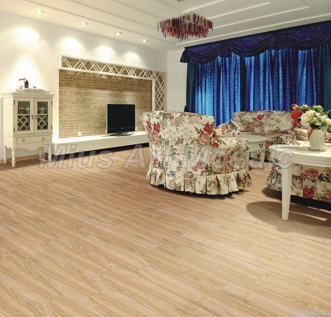 Ceramic wooden look tile