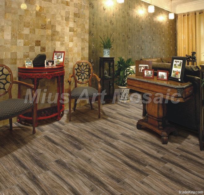 [Mius Art Mosaic]Ceramic wooden look tile 6x24inch