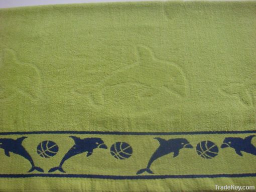 100% cotton jacquard velour beach towels