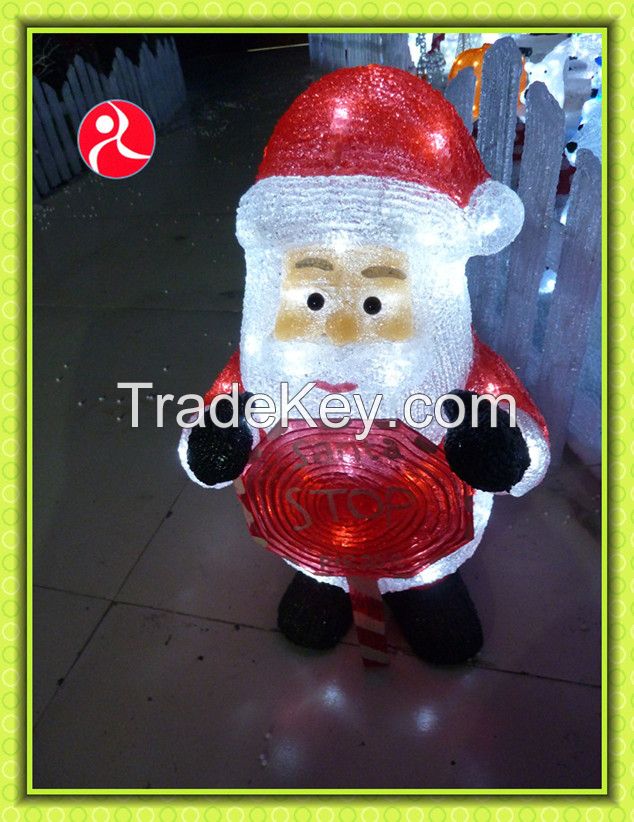 stop Santa Claus Jr 64CM 40LED animated christmas lights motif With CE rohs certificate