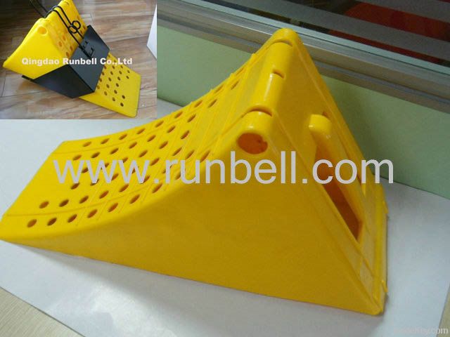 Plastic Wheel Chocks with Steel Holder