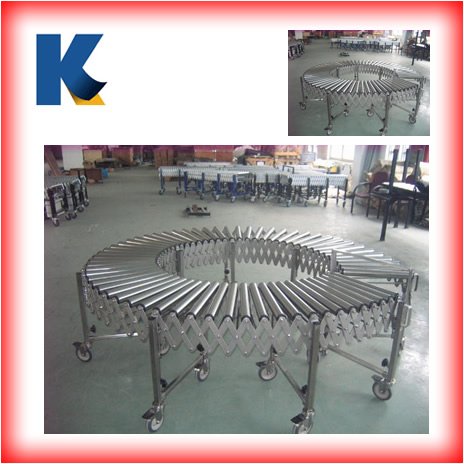 extended flexible roller conveyor