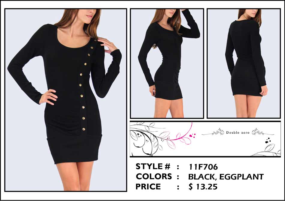 Longsleeve Scoop Neck Dress