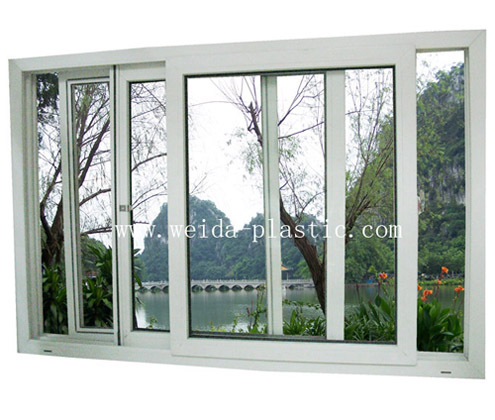 PVC 80 Three-Track Sliding Window