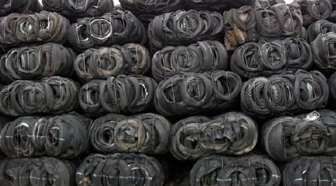 RUBBER SCRAP TIRES BALED