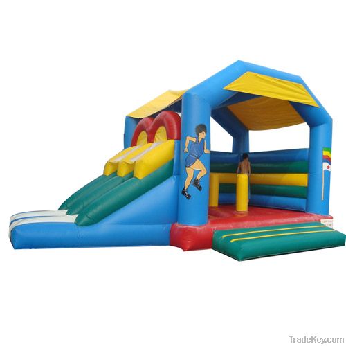 Inflatable Bounce House (Dual Inflatable Slides)