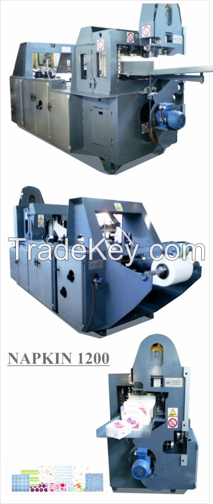 NAPKIN PRODUCTION MACHINE, SIZES 24*24 TO 40*40 - NAPKIN 1200