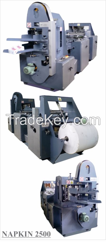 NAPKIN PRODUCTION MACHINE, SIZES 24*24 TO 40*40 - NAPKIN 2500