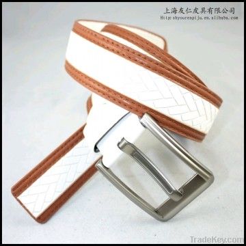 Casual Man's Stitch Imitation Leather Belt