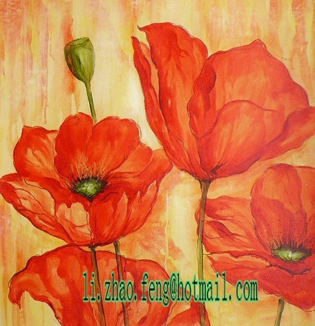 Original Handmade Landscape flower Oil Painting