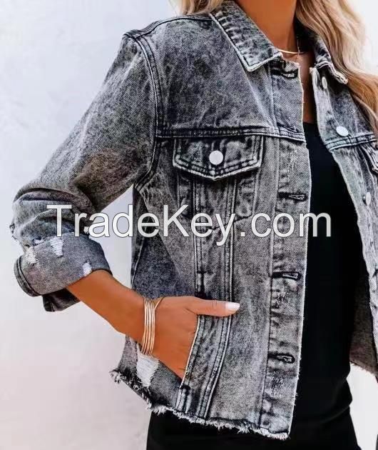 Ladies fashion denim jacket