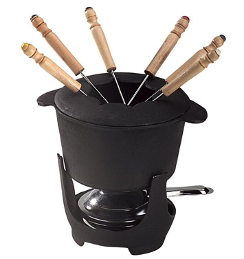 cast iron fondue set