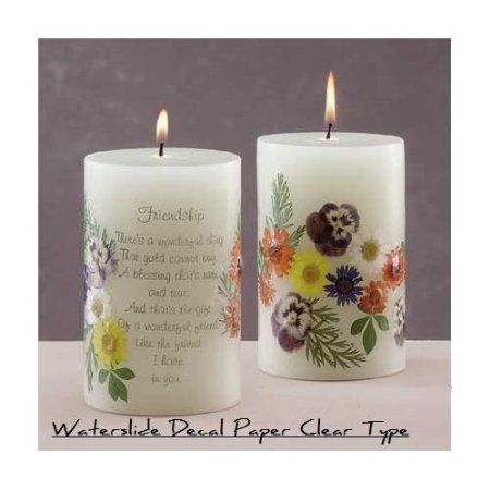 Candle decals/water slide declas for candles