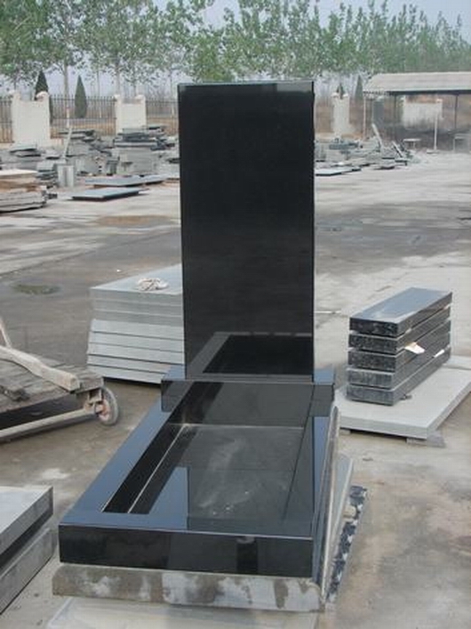 Black granite monument