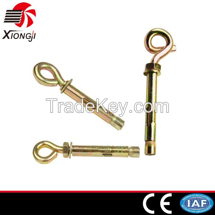 Yellow Zinc Plated Sleeve Anchor Eye Bolt