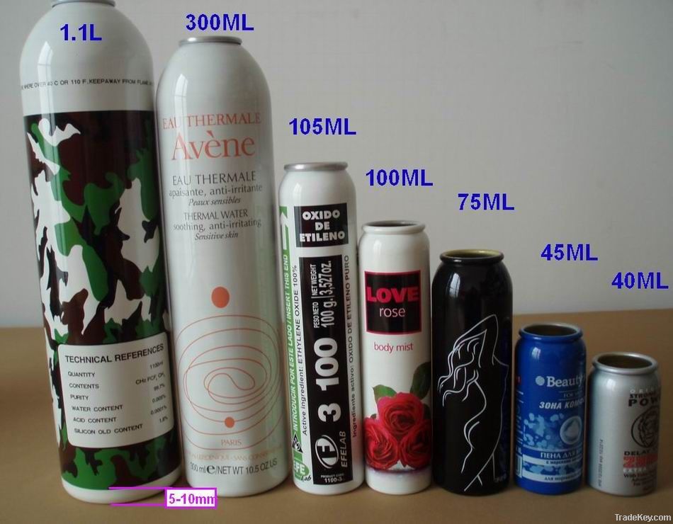 aluminum aerosol bottle