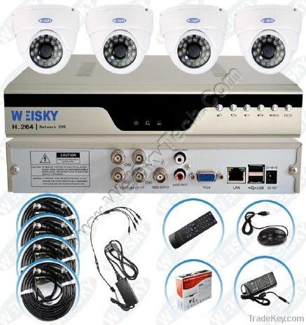 4Ch H.264 FULL D1 DVR and cameras