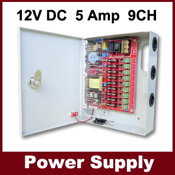 CCTV power supply 9way Water rainproof power supply