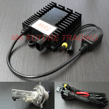 9~16V, 75W H4/Ha SINGLE Xenon HID KIT