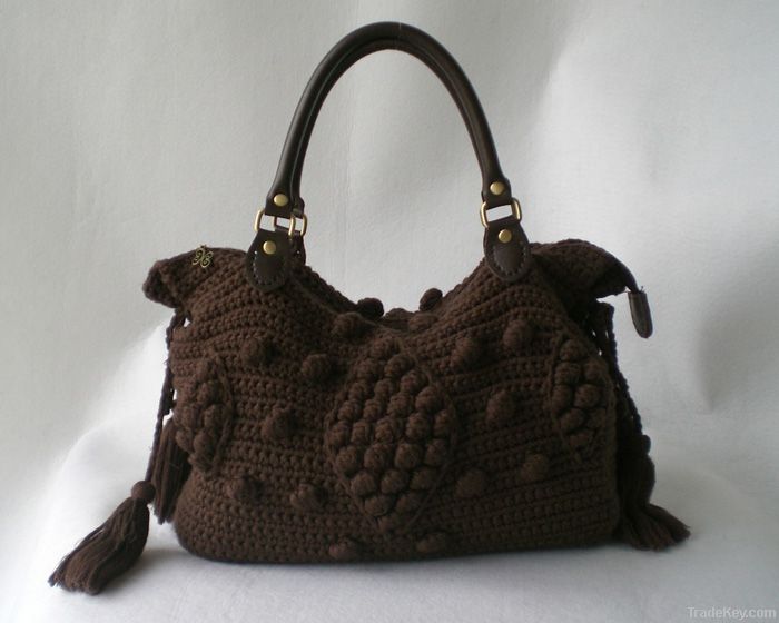 crochet bag knitting handbag shoulder bag