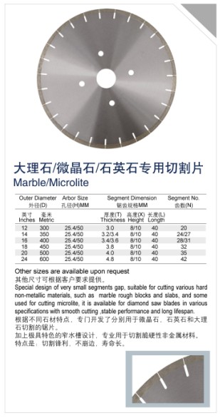 marble saw blade