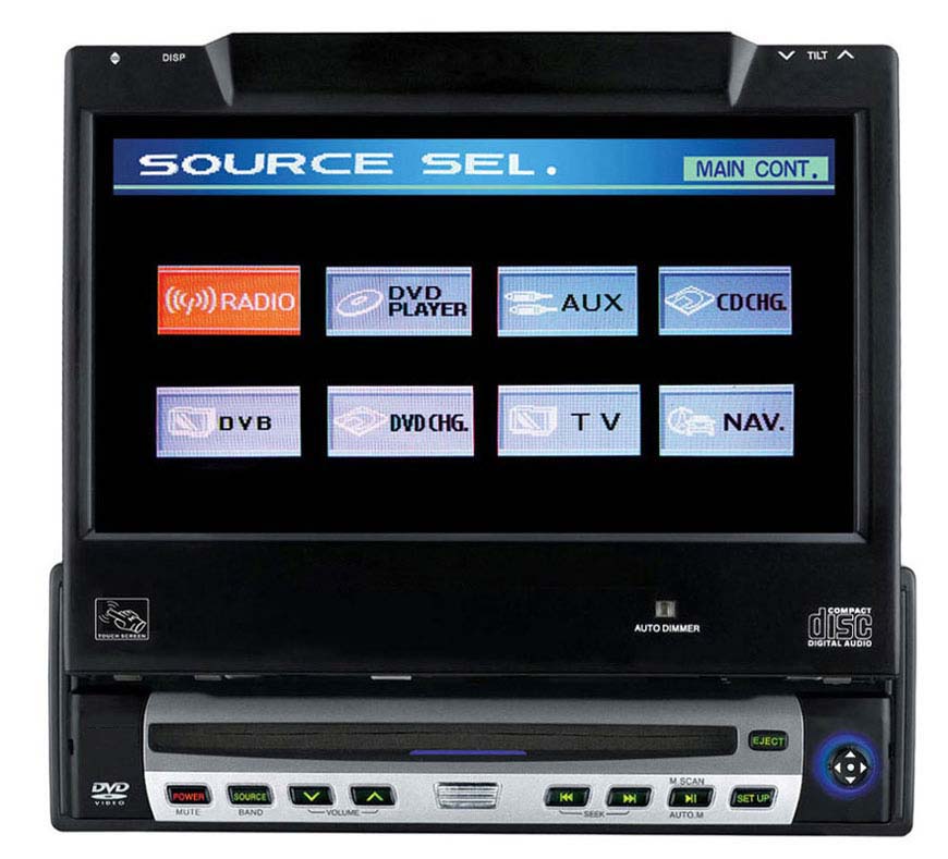 1 DIN Indash Car DVD Player with 7&#039;&#039; TFT-LCD Monitor