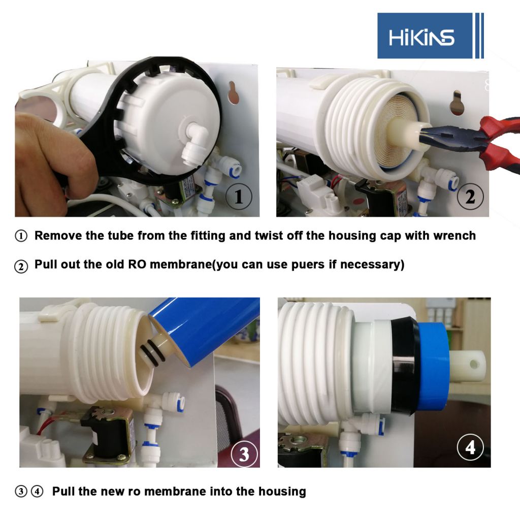 HiKiNS Universal Reverse Osmosis Membrane for 5-stage Home Drinking RO Water Filtration System