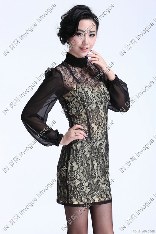 NEW Arrival!! 10502 Fitted allover floral Lace Dress