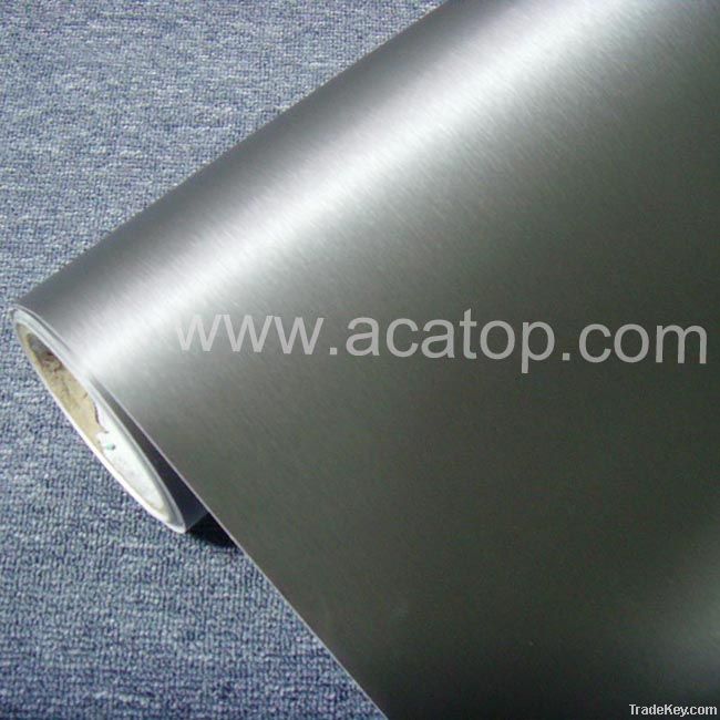 Brushed Metallic Vinyl Film with Cast Film and American Glue 1.52x30m