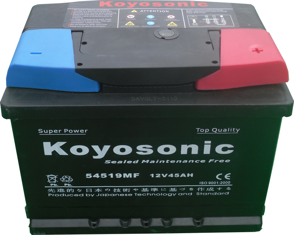 maintenance free car battery-12V45AH-54519MF