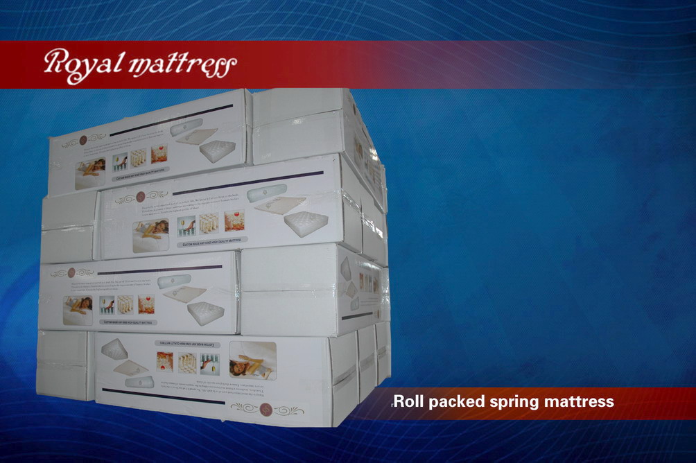 Roll packed spring mattress