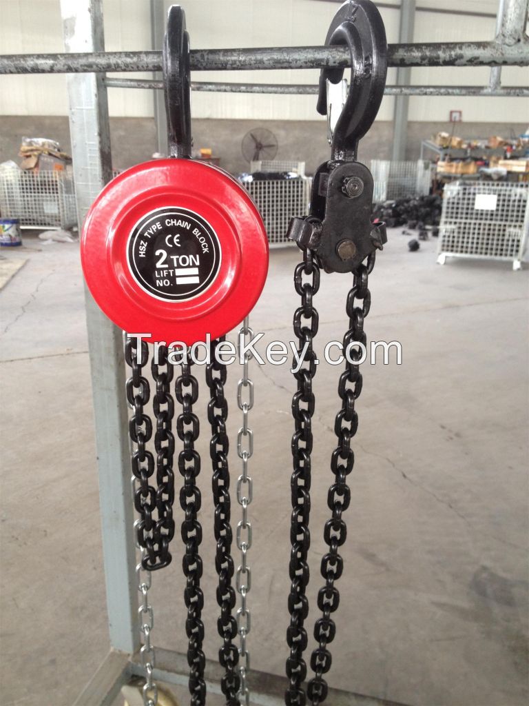 HSZ hand pull lift chain lifting pulley hoist winch blocks build construct equipment tool