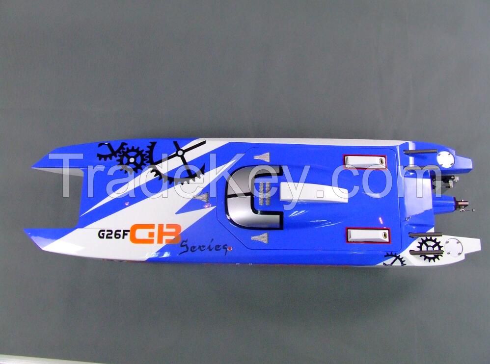 High Speed 30cc/26cc G30F Tiger Shark Racing Gasoline RC Boat Model With Welbro Carbutor