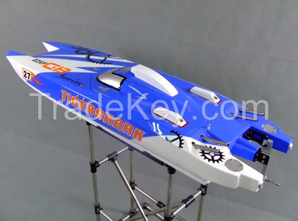 High Speed 30cc/26cc G30F Tiger Shark Racing Gasoline RC Boat Model With Welbro Carbutor