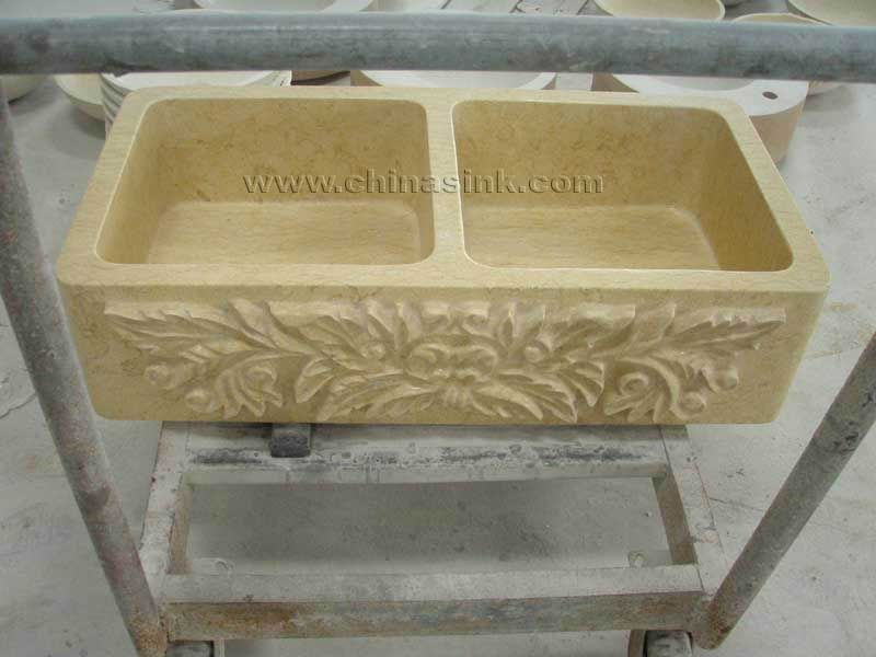 Cream Marble Farm Sink