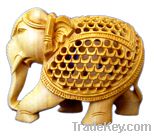 Wooden Elephant - Wood Carving Elephant, Wooden Animals