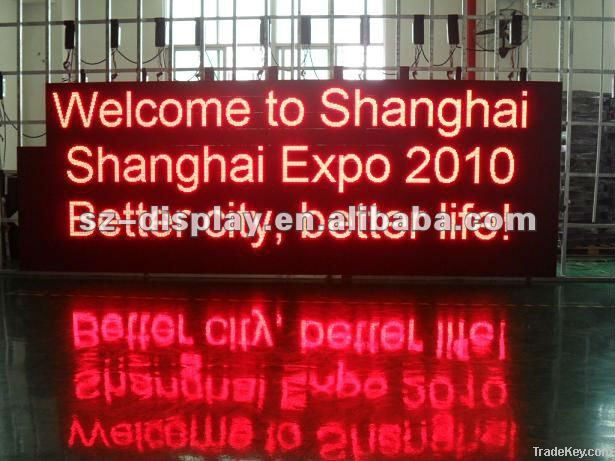 P10 single red color LED message sign