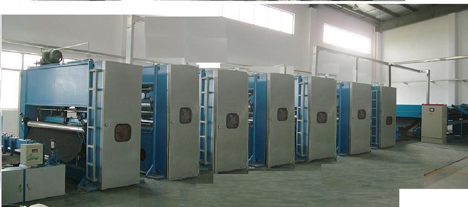 Stitching nonwovens production line