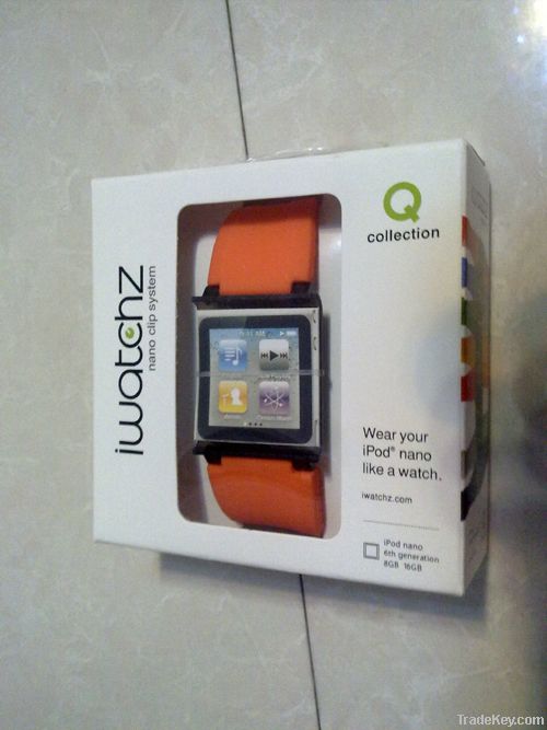 Orange iWatchz Strap For the new Apple ipod Nano 6G