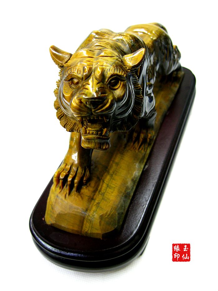 tigereye stone  carving tiger carvig nature stone carving hand craft gift