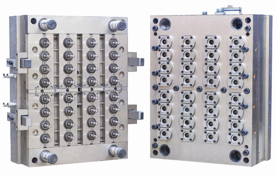 32 cavity shut off nozzle PET preform mould, cut-free preform mould