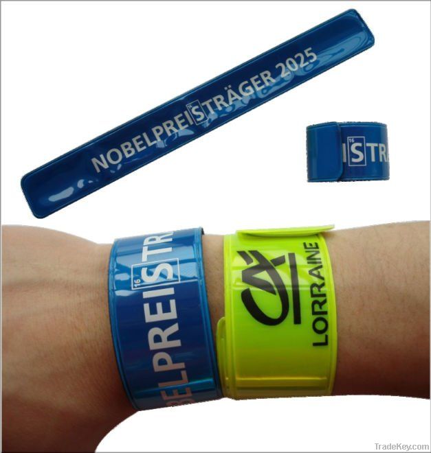 reflective slap wristband